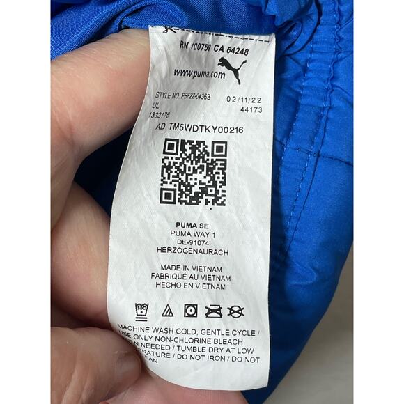 Puma Boys Puffer Vest Royal Blue Size Medium 10/12 - Picture 4 of 4